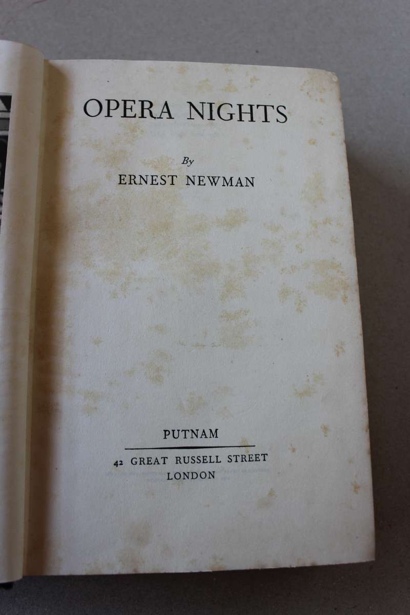 OPERA NIGHTS  by Ernest Newman