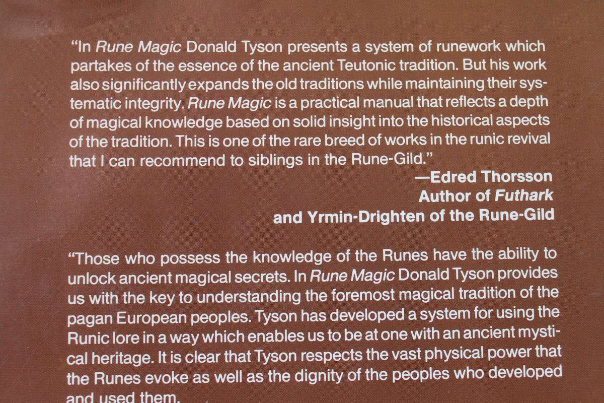 RUNE MAGIC  by Donald Tyson (The magical alphabeat of the North European peoples)