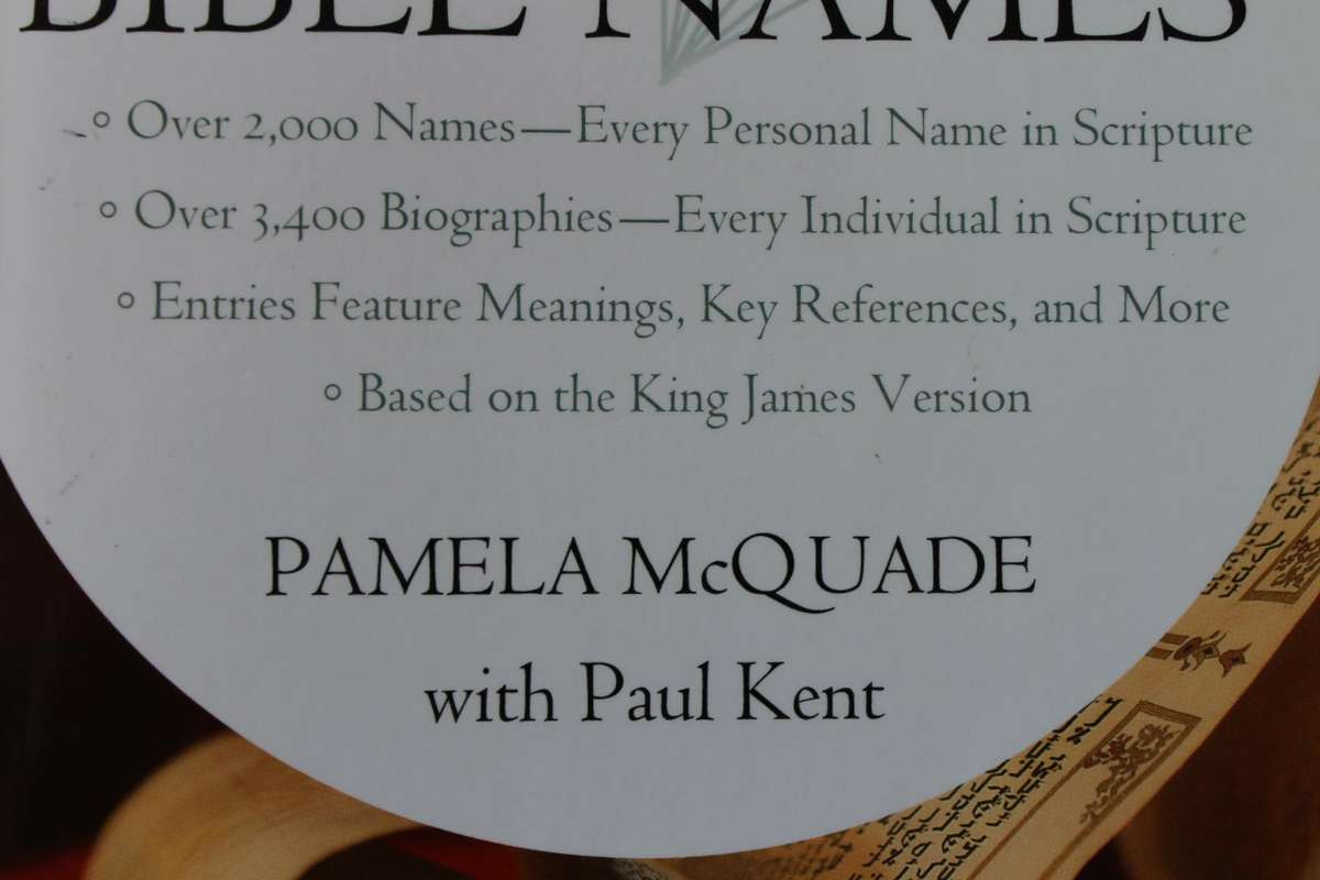 QUICK NOTES: THE DICTIONARY OF BIBLE NAMES  by Pamela McQuade with Paul Kent