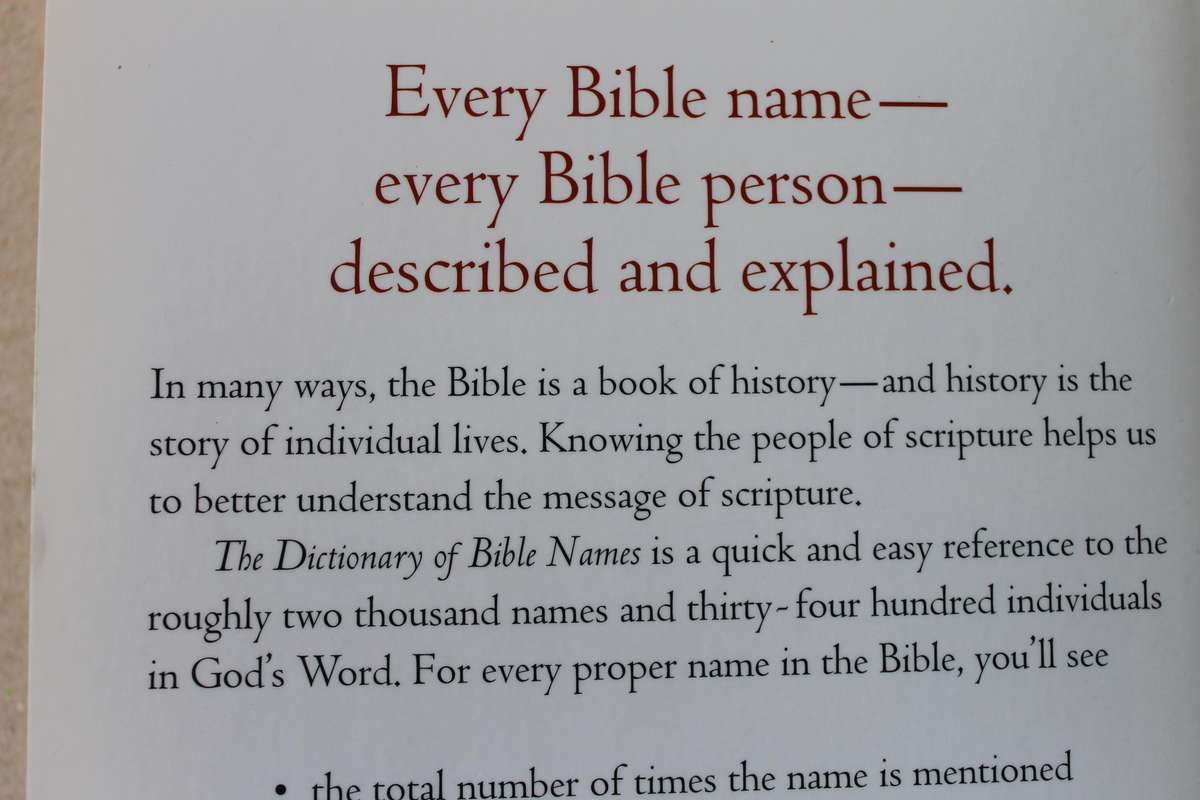 QUICK NOTES: THE DICTIONARY OF BIBLE NAMES  by Pamela McQuade with Paul Kent