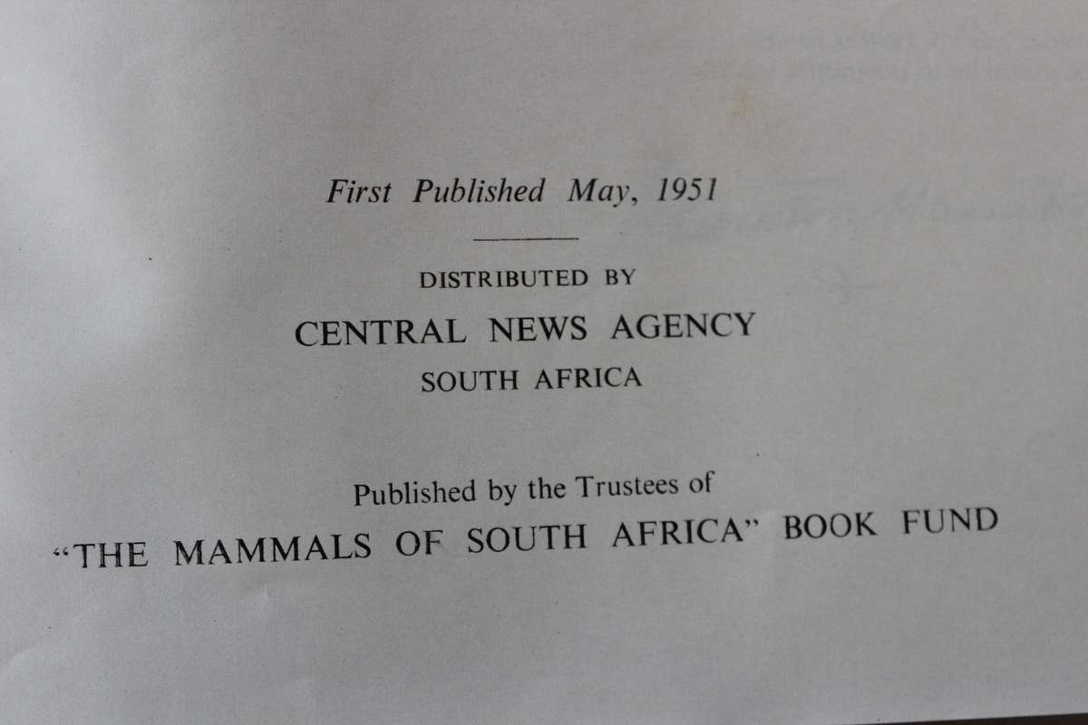 THE MAMMALS OF SOUTH AFRICA  by Austin Roberts