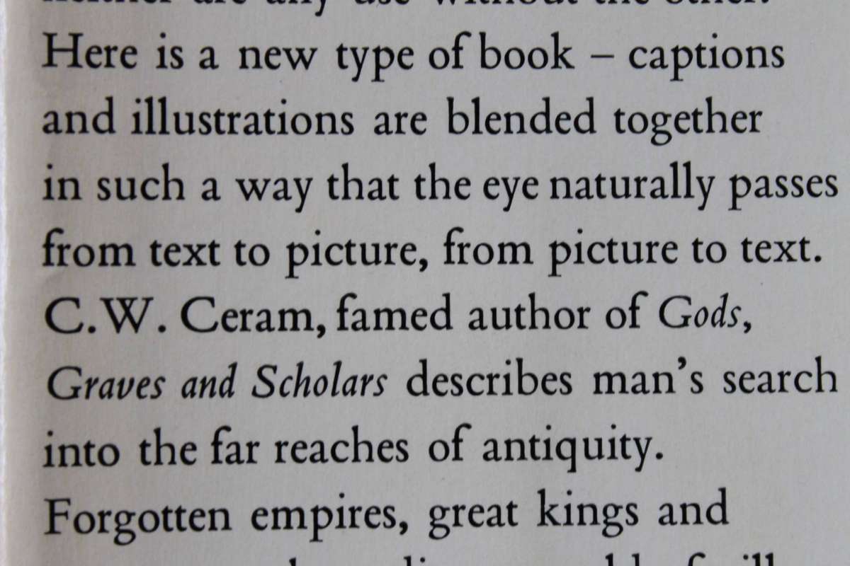 A PICTURE HISTORY OF ARCHAEOLOGY  by C. W. Ceram