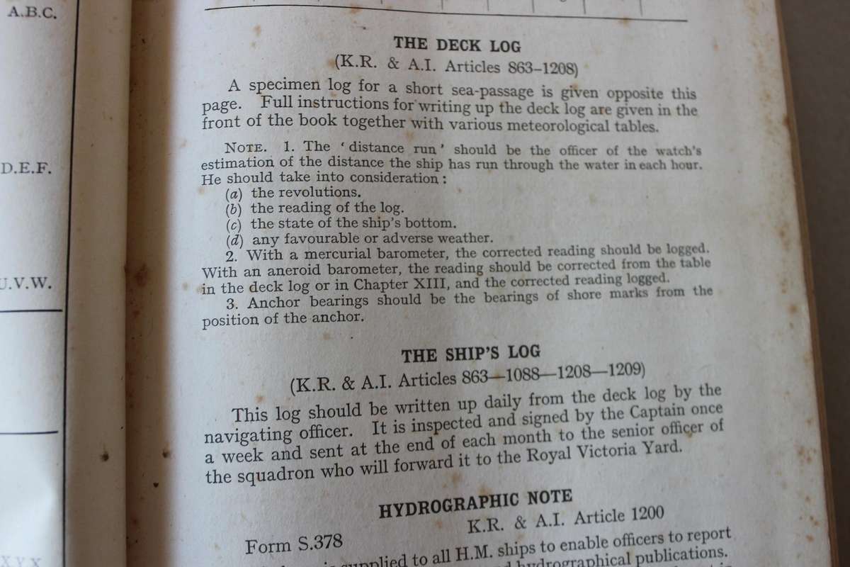 ADMIRALTY NAVIGATION MANUAL  Volume 1  1938