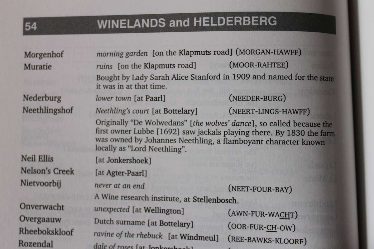 PLACE NAMES IN THE CAPE  by Ed Coombe & Peter Slingsby