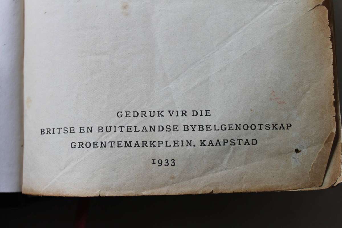1933 AFRIKAANSE BYBEL