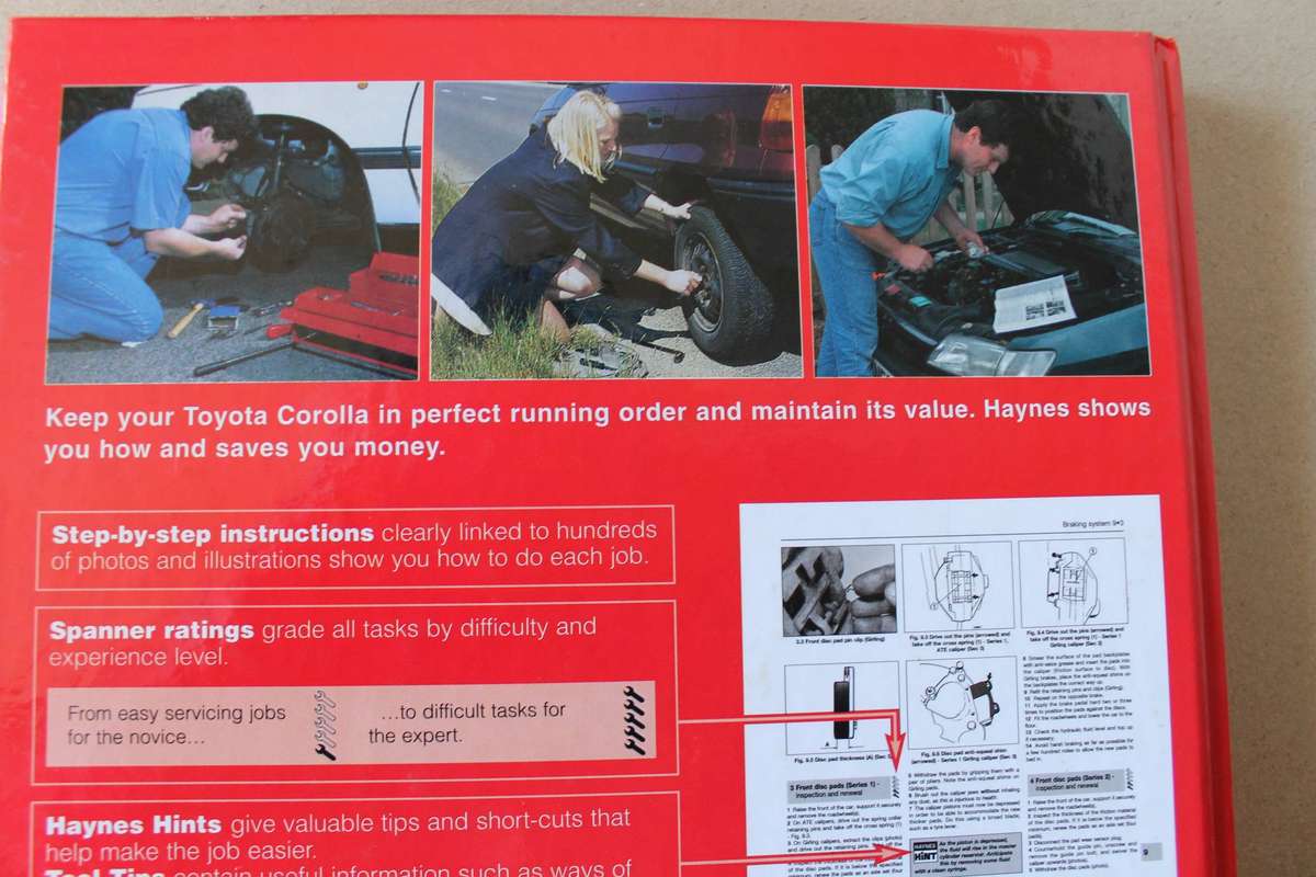 TOYOTA COROLLA  Sept 1987 to Aug 1992  Haynes Service and Repair Manual