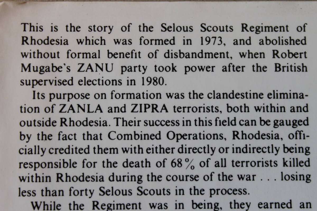SELOUS SCOUTS TOP SECRET WAR by Lt. Col. Ron Reid Daly as told to Peter Stiff