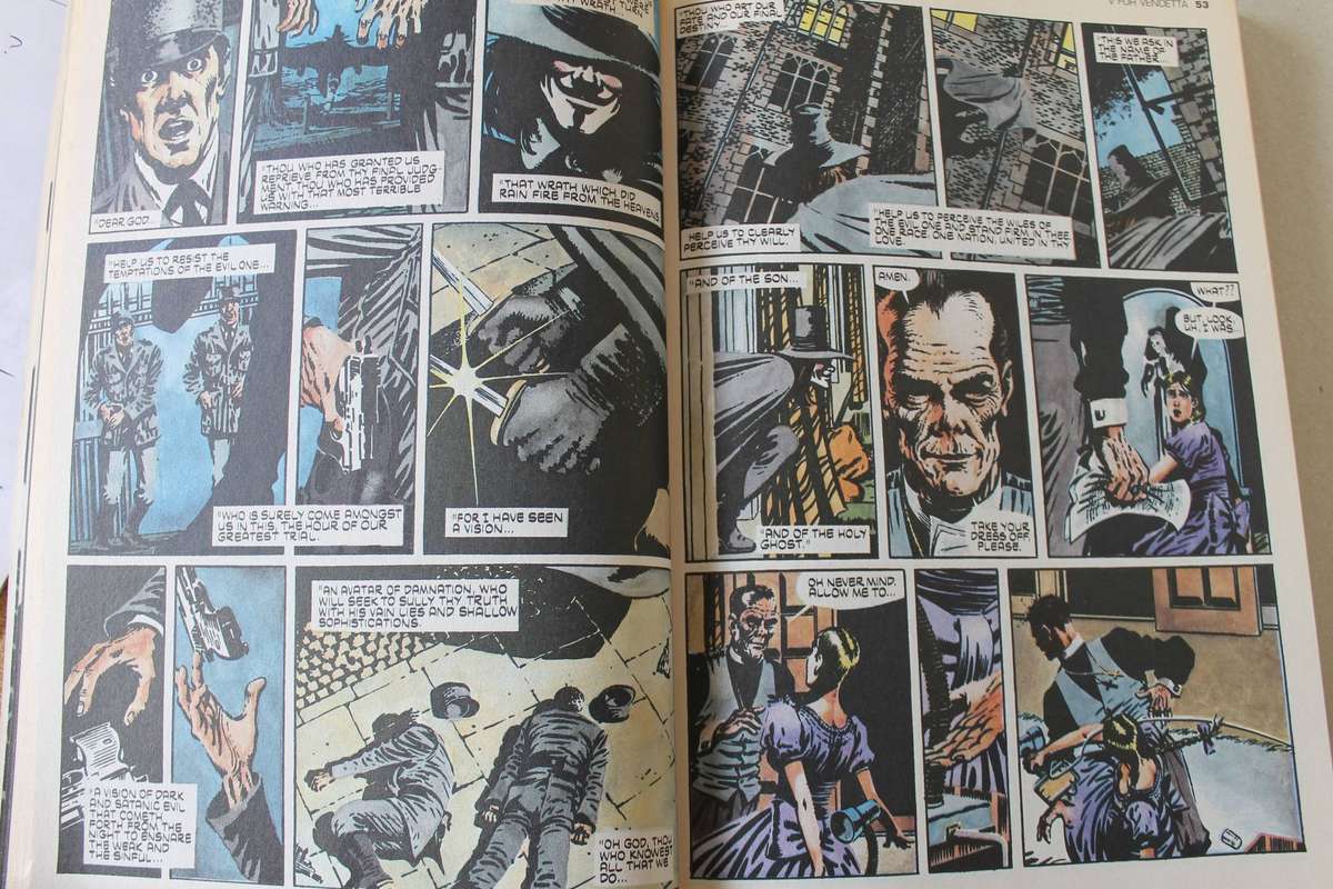 V FOR VENDETTA  by Alan Moore and David Lloyd with Steve Witaker and Siobhan Dodds