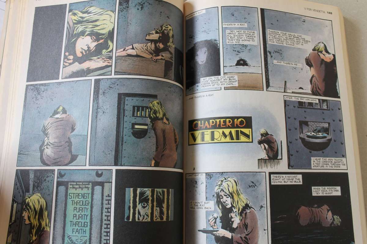 V FOR VENDETTA  by Alan Moore and David Lloyd with Steve Witaker and Siobhan Dodds