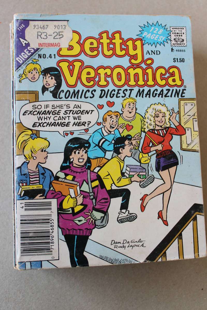 THE ARCHIE DIGEST LIBRARY: Betty and Veronica Comics Digest Magazine  Nine Magazines
