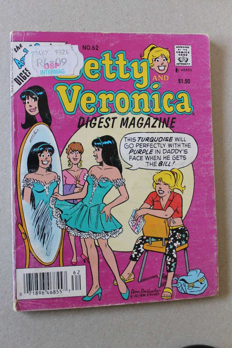 THE ARCHIE DIGEST LIBRARY: Betty and Veronica Comics Digest Magazine  Nine Magazines