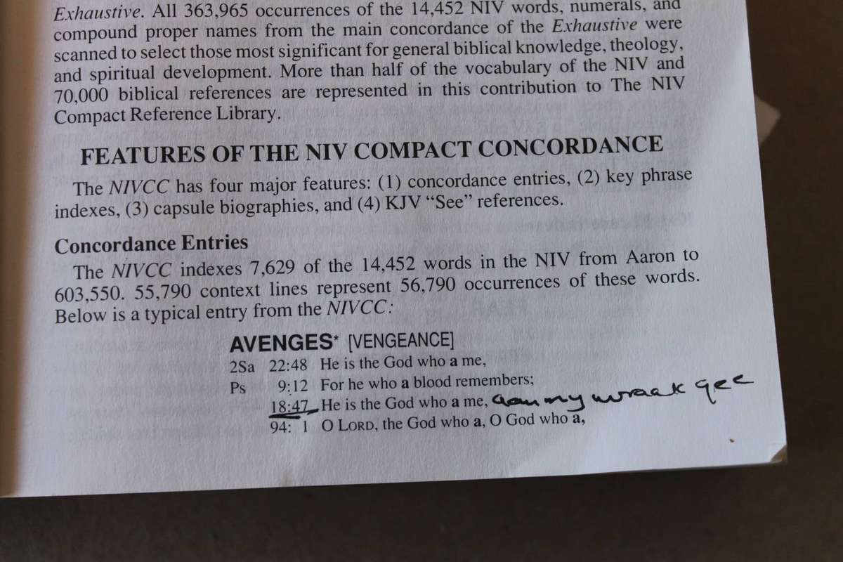 NIV COMPACT CONCORDANCE  by John R. Kohlenberger III  NIV Compact Series
