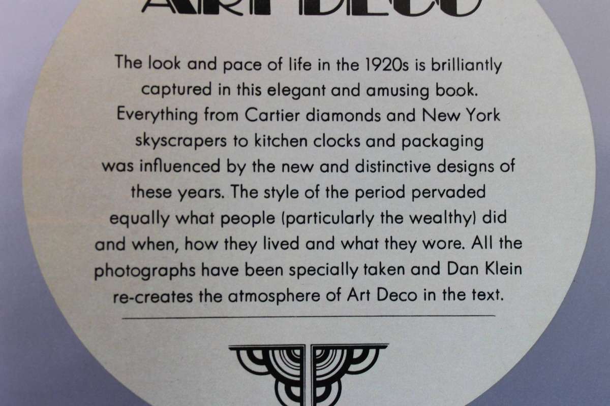 ALL COLOUR BOOK OF ART DECO  by Dan Klein