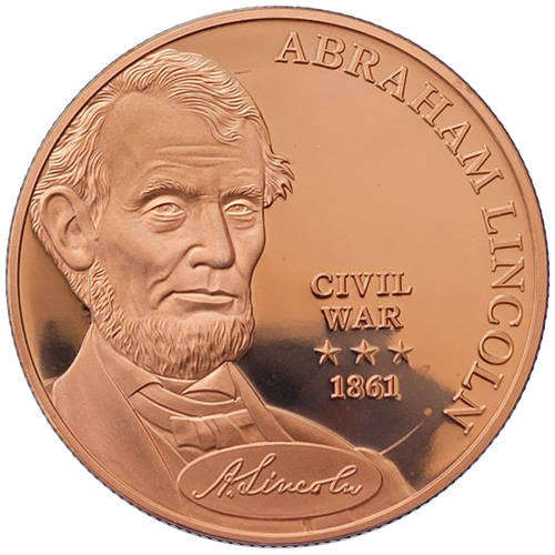 ,999 Copper Round 1oz+ Abraham Lincoln