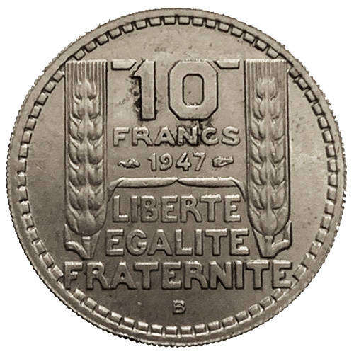 1947 France 4th Republic 10 Francs