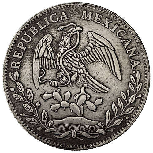 1882 Mexico 8 Reales filler coin NOT silver