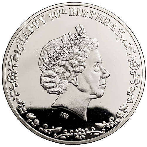 Canada QEII 90th Birthday - Golden Maple Leaf & Crown Gold & Silver Plated Set