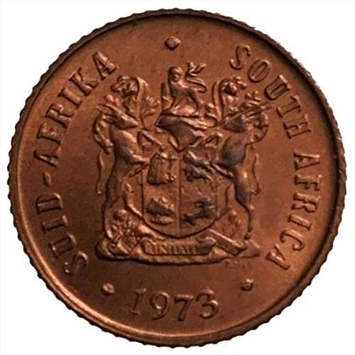1973 South Africa 1c uncirculated bronze
