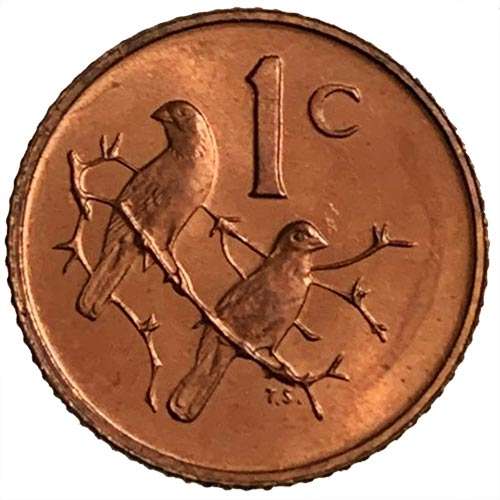 1973 South Africa 1c uncirculated bronze