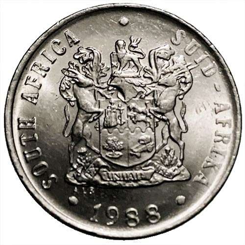 1988 South Africa 10c nickel Very Fine