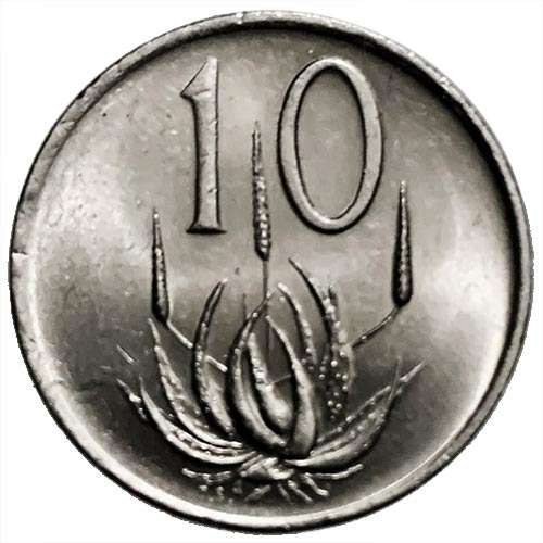 1988 South Africa 10c nickel Very Fine