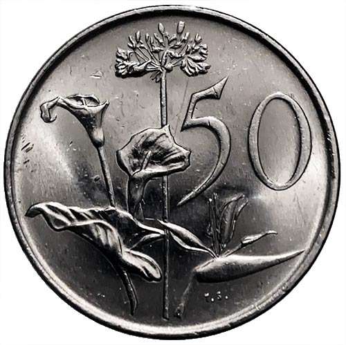 1988 South Africa 50c AU