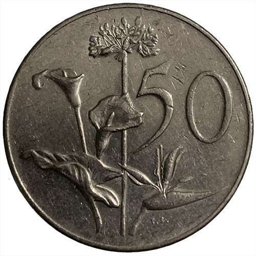 1966 South Africa Afrikaans F 50c