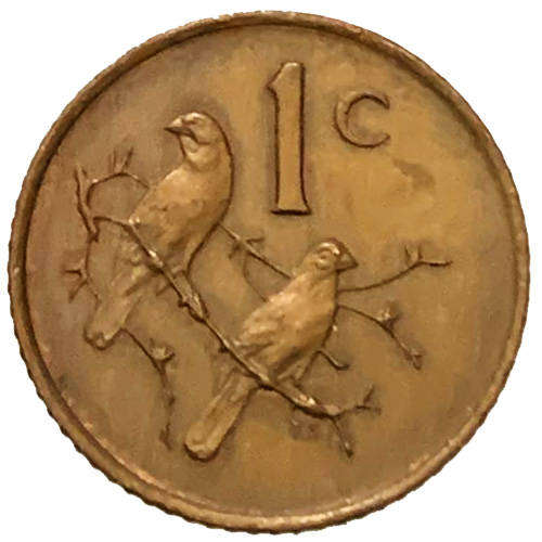 1982 South Africa 2nd decimal 1c bronze Balthazar J. Vorster