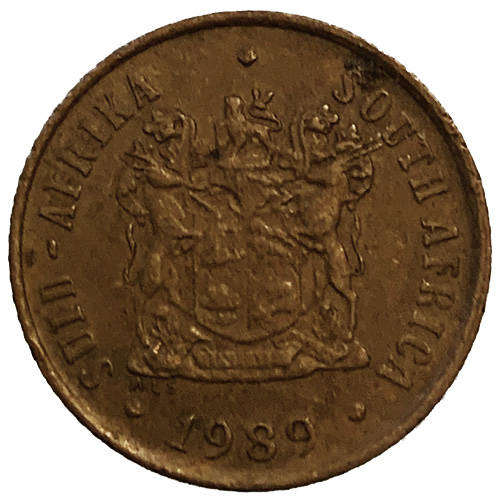 1989 South Africa coat of arms 1c bronze