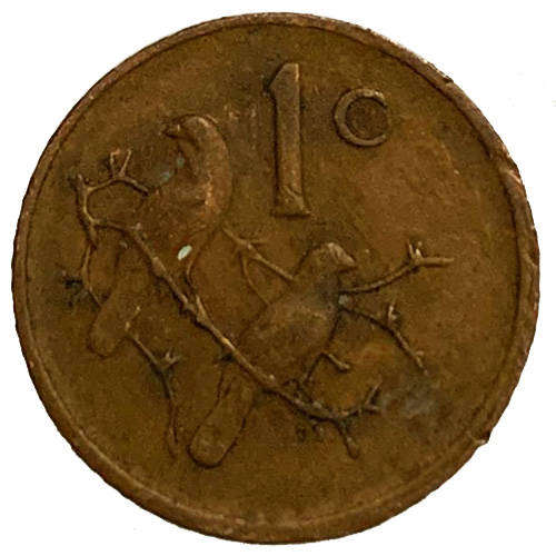 1976 South Africa Jacobus J Fouche  2nd Decimal 1c Bronze