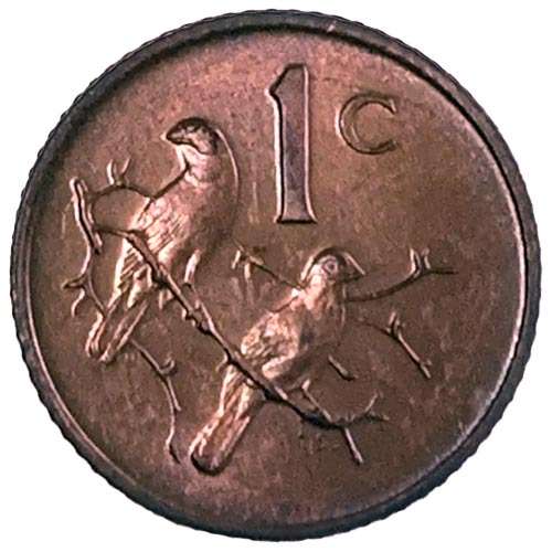 1972 South Africa 1c uncirculated bronze