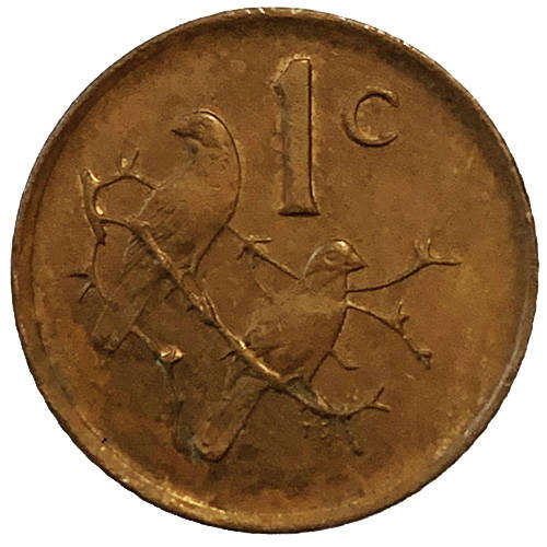 1988 South Africa coat of arms 1c bronze