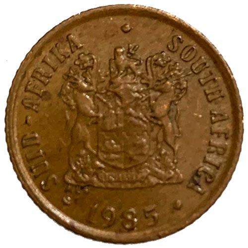 1985 South Africa coat of arms 1c bronze