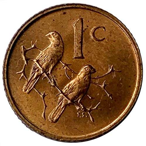 1967 South Africa Afrikaans 1c uncirculated bronze