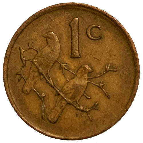 1988 South Africa Coat of Arms 2nd decimal 1c bronze