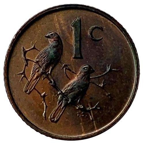 1967 South Africa English 1c uncirculated bronze
