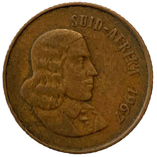 1967 South Africa Jan Van Riebeeck 2nd Decimal Afrikaans 2c Bronze