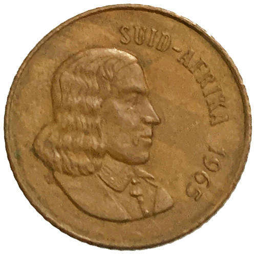 1965 South Africa Jan Van Riebeeck Afrikaans 2c bronze