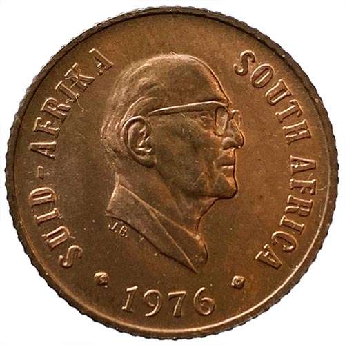 1976 South Africa Jacobus Johannes Fouche UNCIRCULATED 1c bronze