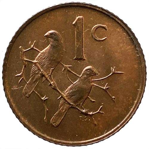 1976 South Africa Jacobus Johannes Fouche UNCIRCULATED 1c bronze