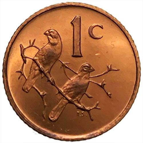 1971 South Africa 1c uncirculated bronze