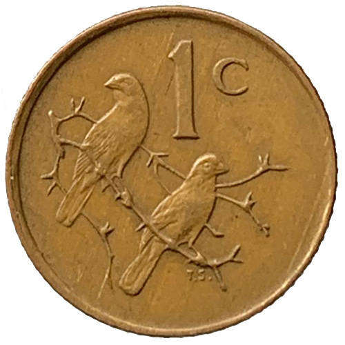 1982 South Africa 2nd decimal 1c bronze Balthazar J. Vorster