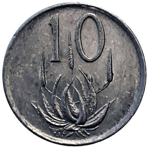 1982 South Africa BJ Vorster 10c pure nickel