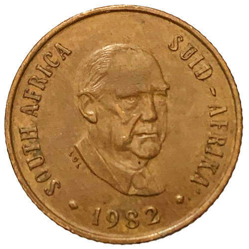 1982 South Africa 2nd decimal 2c bronze Balthazar J. Vorster