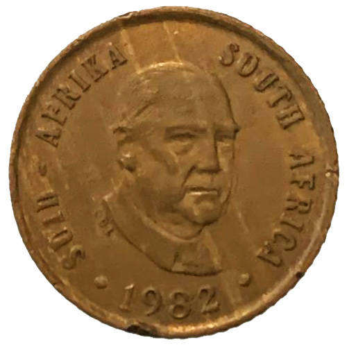 1982 South Africa 2nd decimal 1c bronze Balthazar J. Vorster