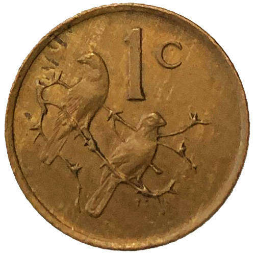 1982 South Africa 2nd decimal 1c bronze Balthazar J. Vorster