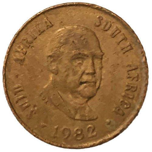 1982 South Africa 2nd decimal 1c bronze Balthazar J. Vorster