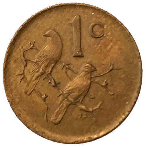 1982 South Africa 2nd decimal 1c bronze Balthazar J. Vorster