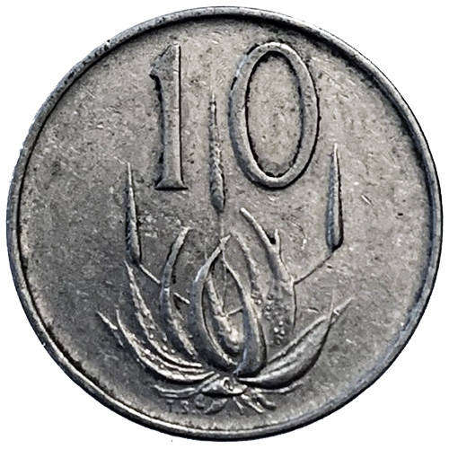 1966 South Africa Jan Van Riebeeck Afrikaans 10c pure nickel