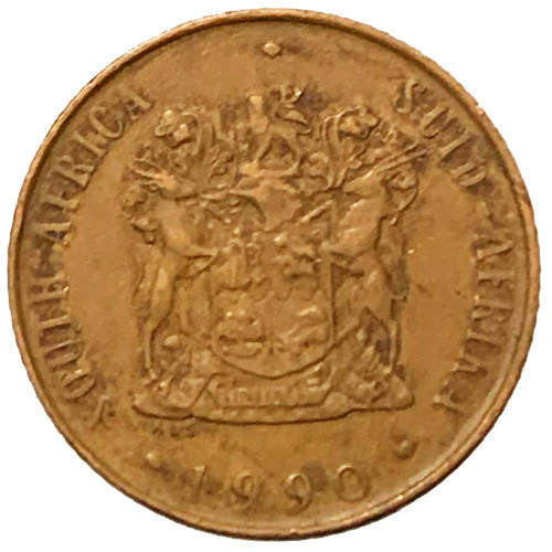 1990 South Africa Coat of Arms 2c bronze
